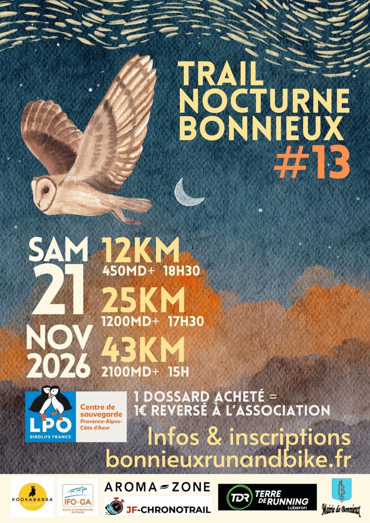 Trail nocturne de Bonnieux édition 2026 dans le Luberon